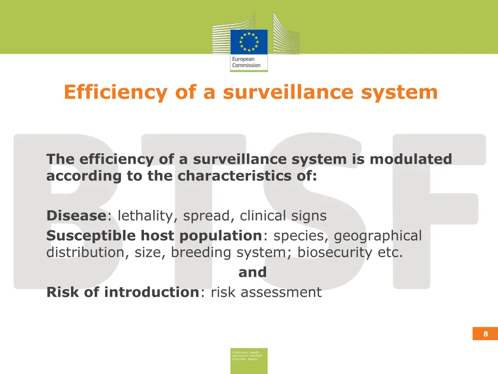 efficiency of a surveillance system