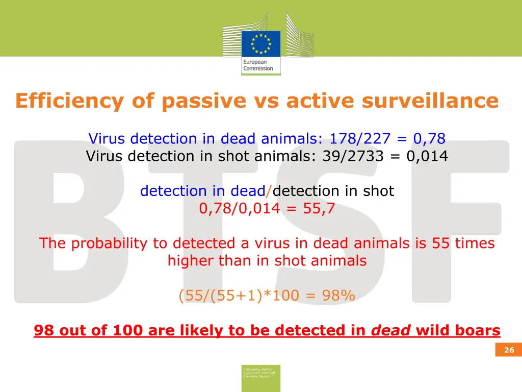 efficiency of passive vs active surveillance