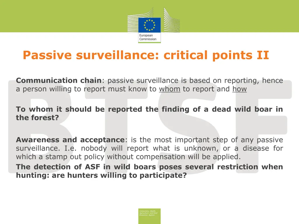 passive surveillance critical points ii