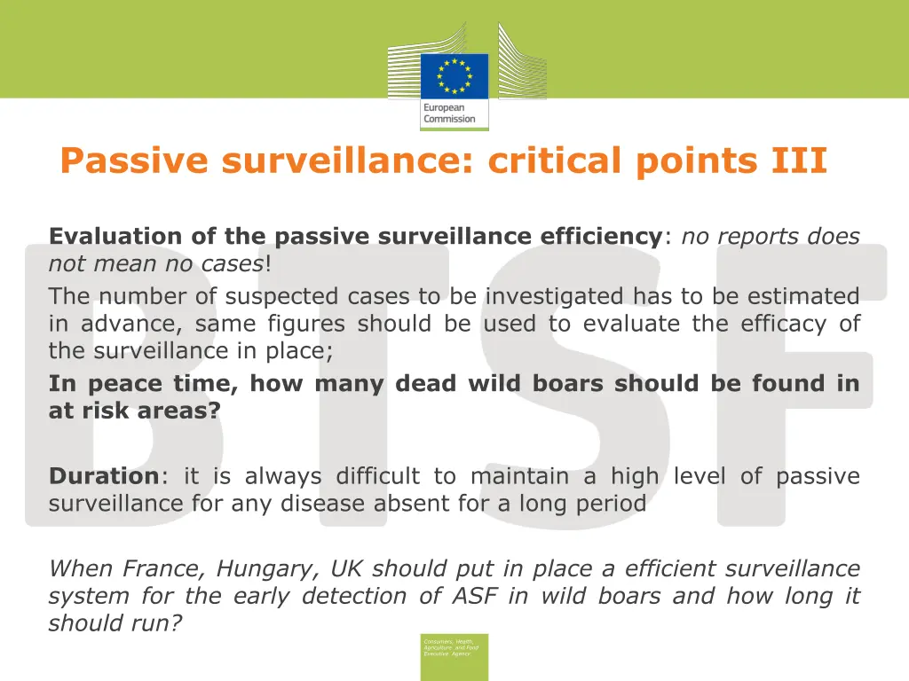 passive surveillance critical points iii