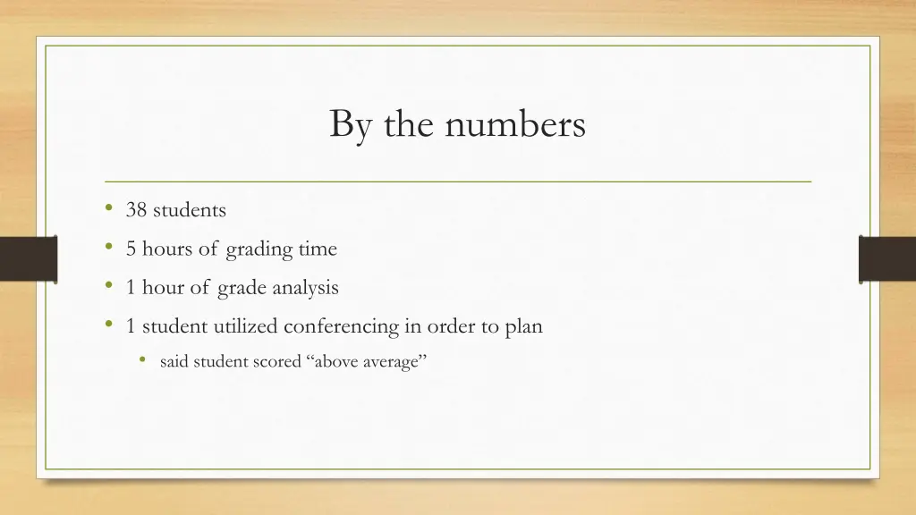 by the numbers