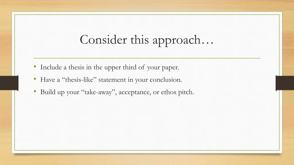 consider this approach