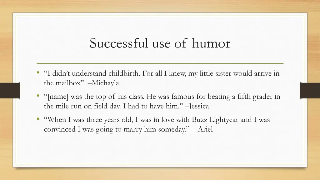successful use of humor