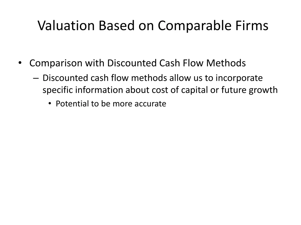 valuation based on comparable firms 11
