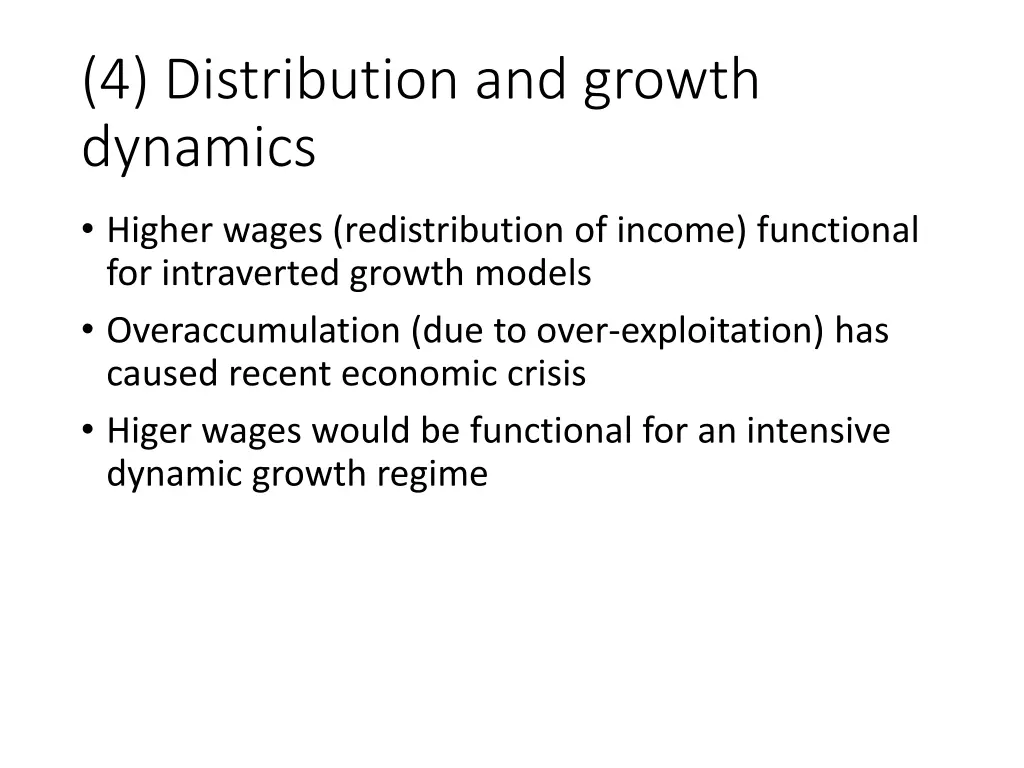 4 distribution and growth dynamics