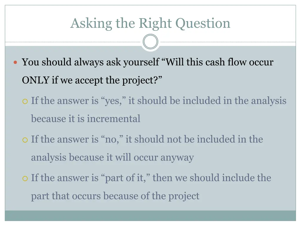 asking the right question