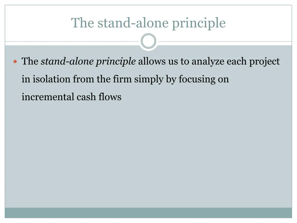 the stand alone principle