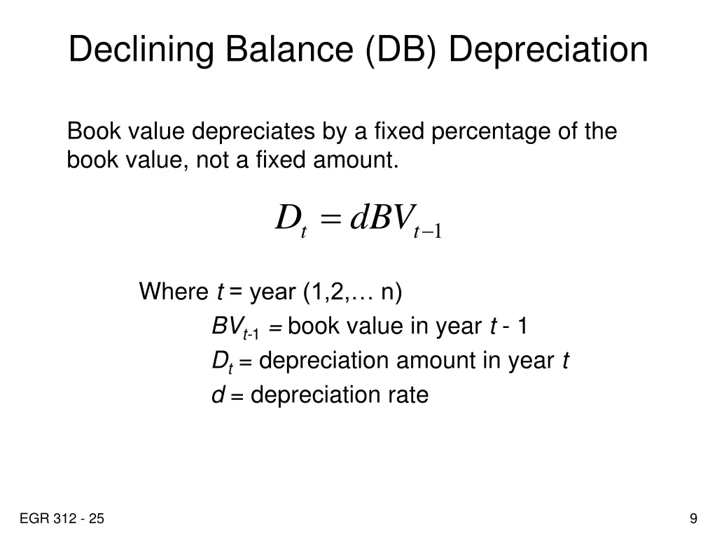 declining balance db depreciation