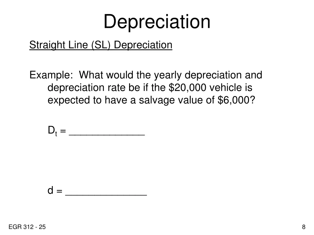 depreciation 1