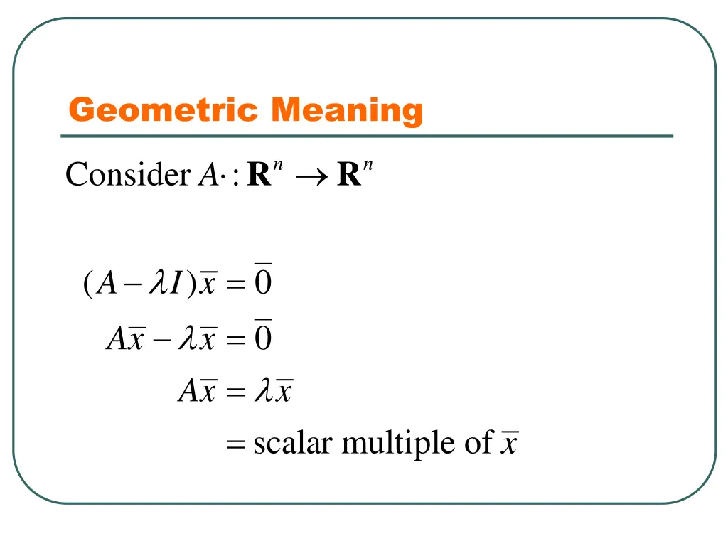geometric meaning