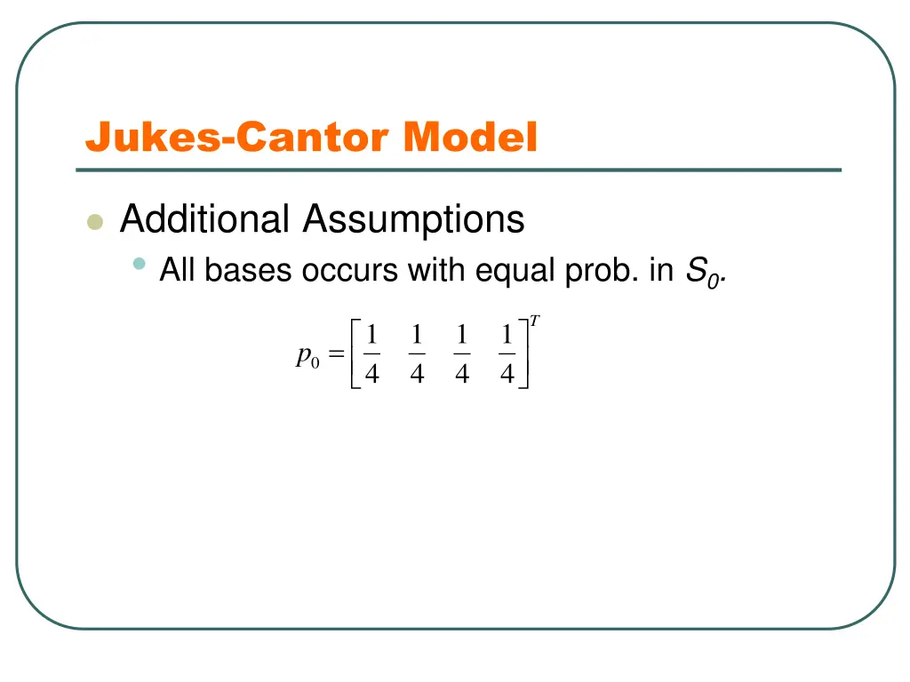 jukes cantor model 1