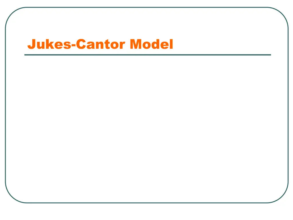 jukes cantor model