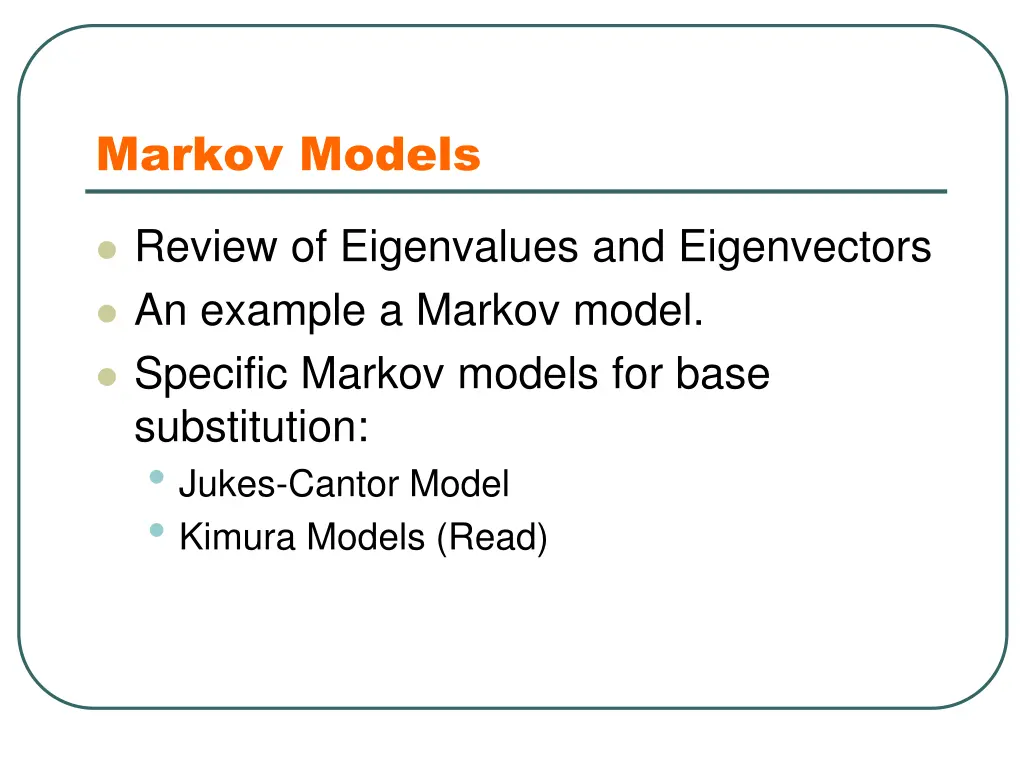 markov models