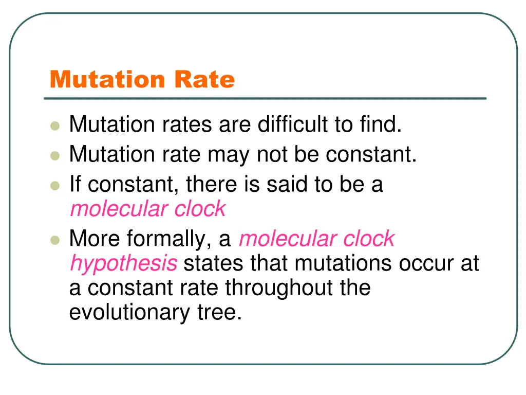 mutation rate