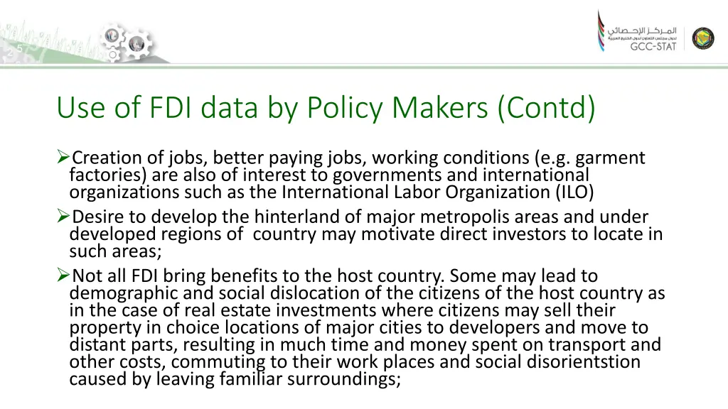 use of fdi data by policy makers contd 3