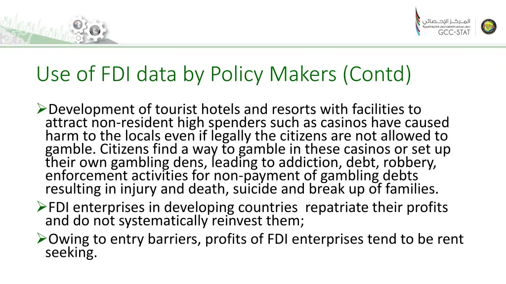 use of fdi data by policy makers contd 4