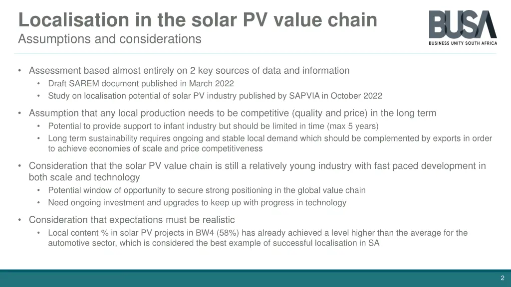 localisation in the solar pv value chain