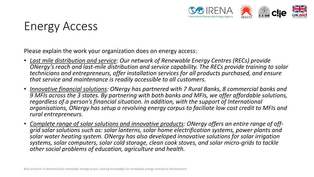 energy access