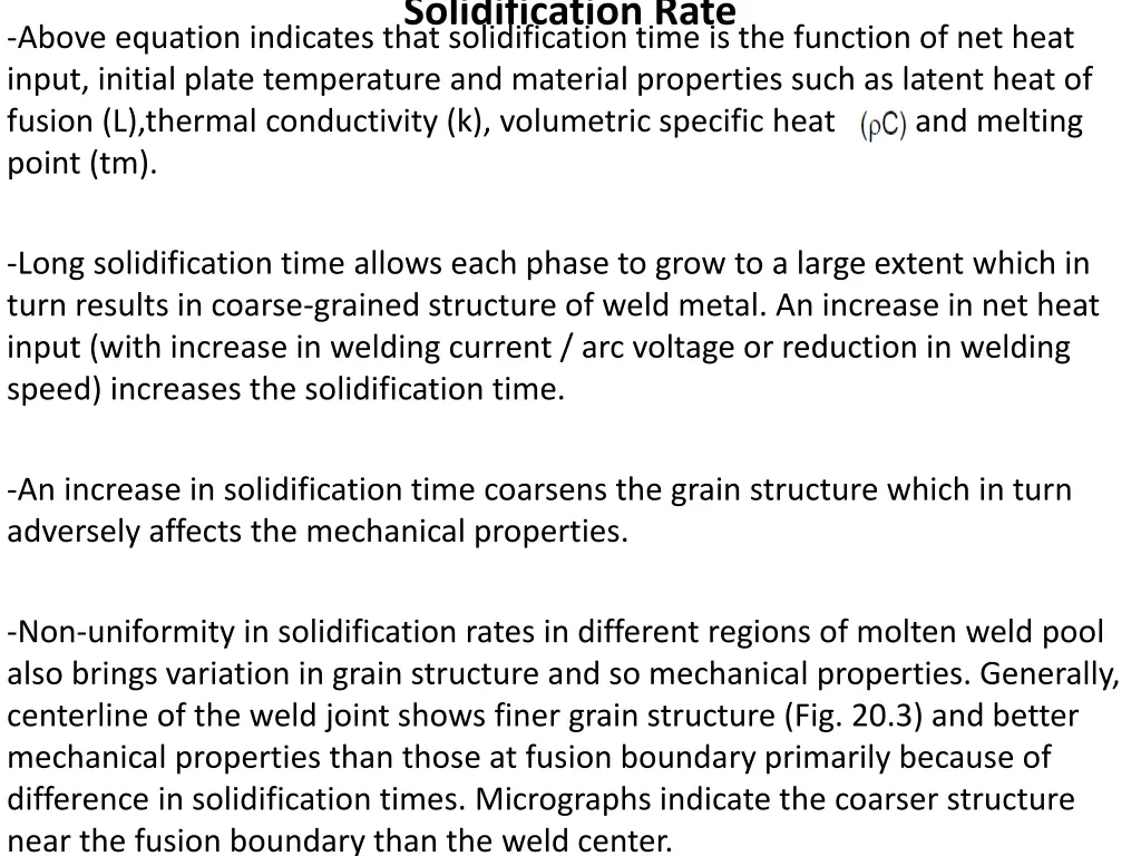 solidification rate 1