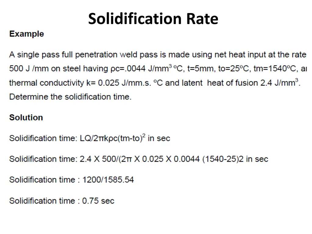 solidification rate 3
