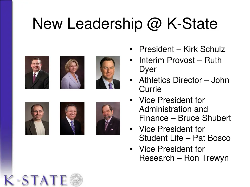new leadership @ k state