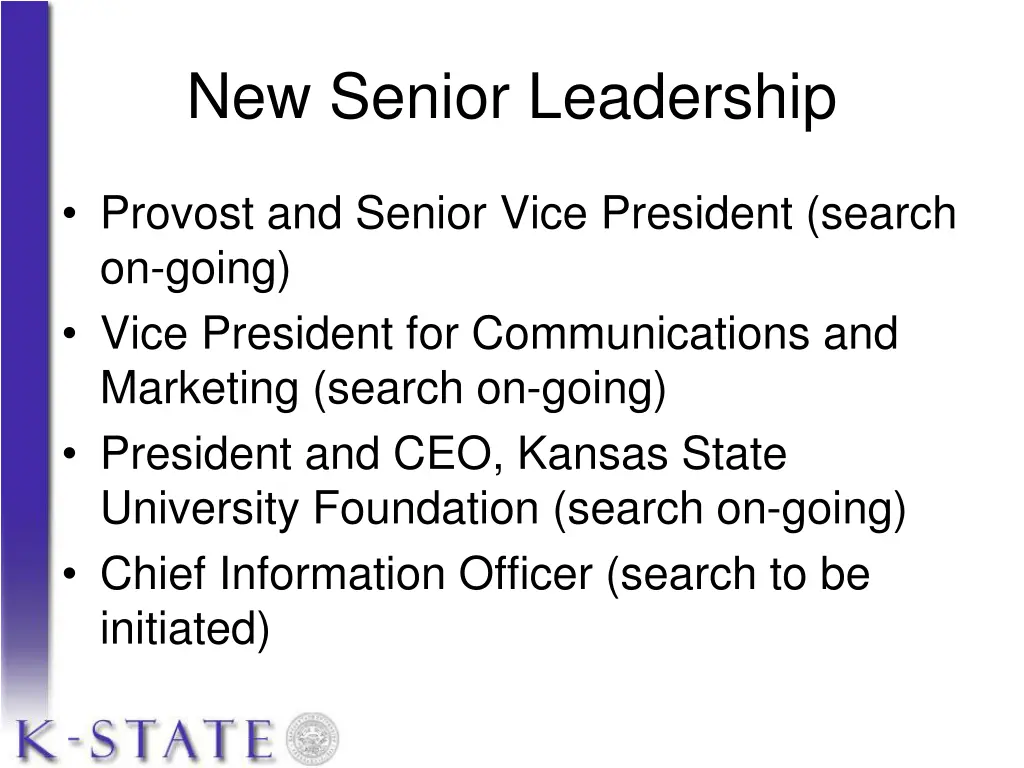 new senior leadership