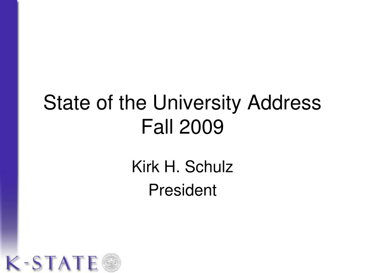 state of the university address fall 2009