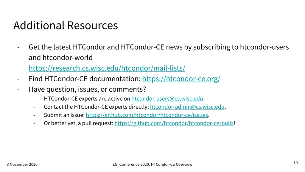 additional resources