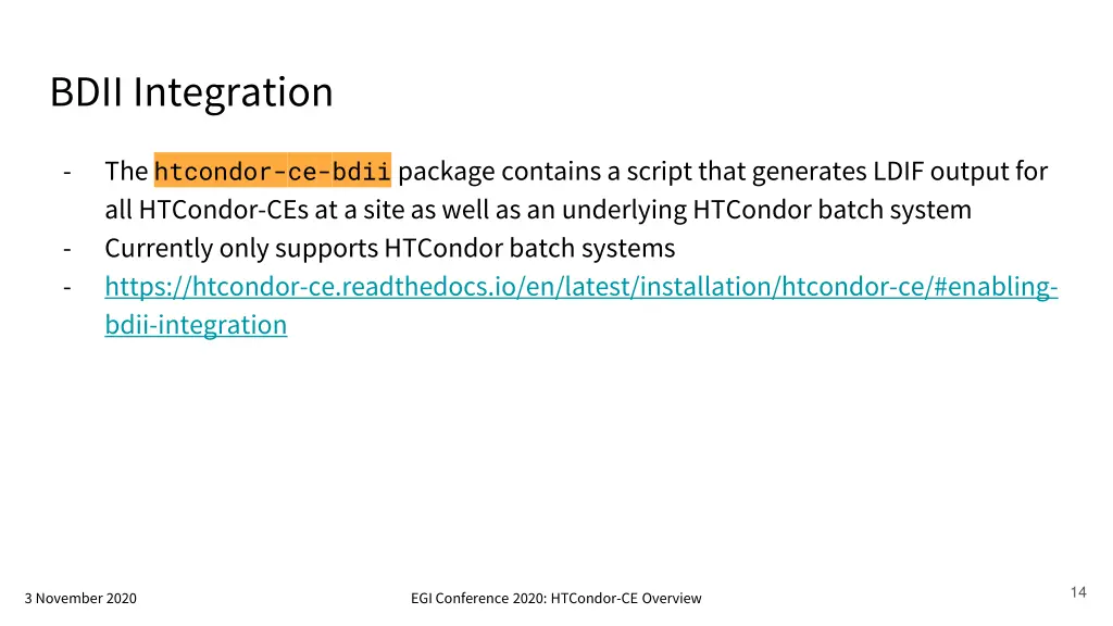 bdii integration