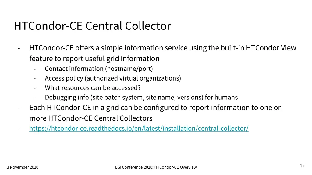 htcondor ce central collector