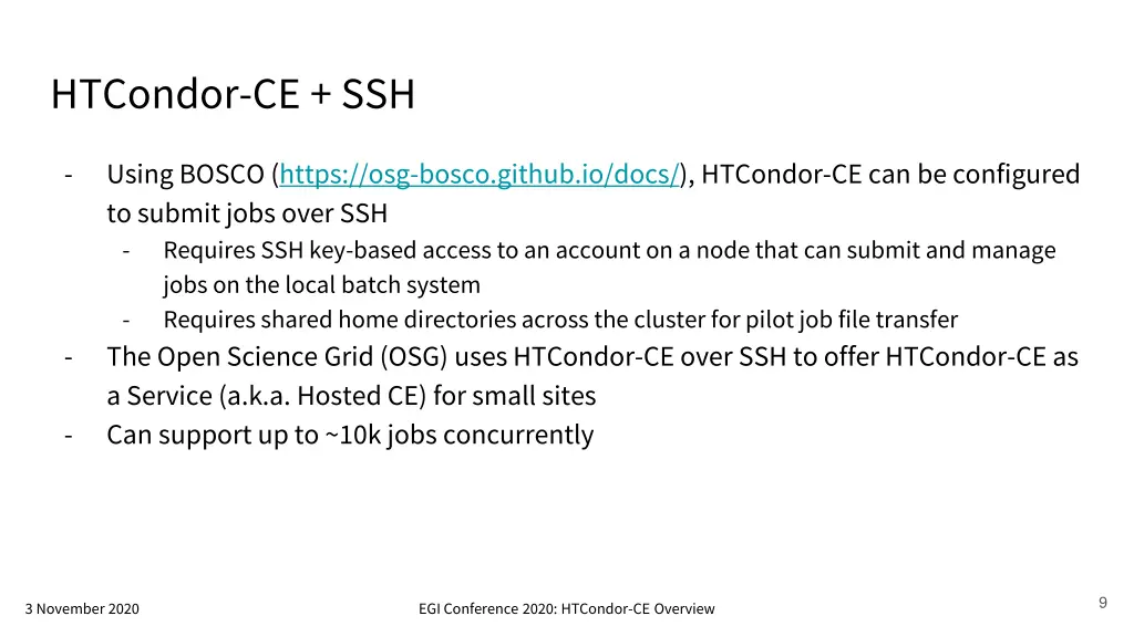 htcondor ce ssh