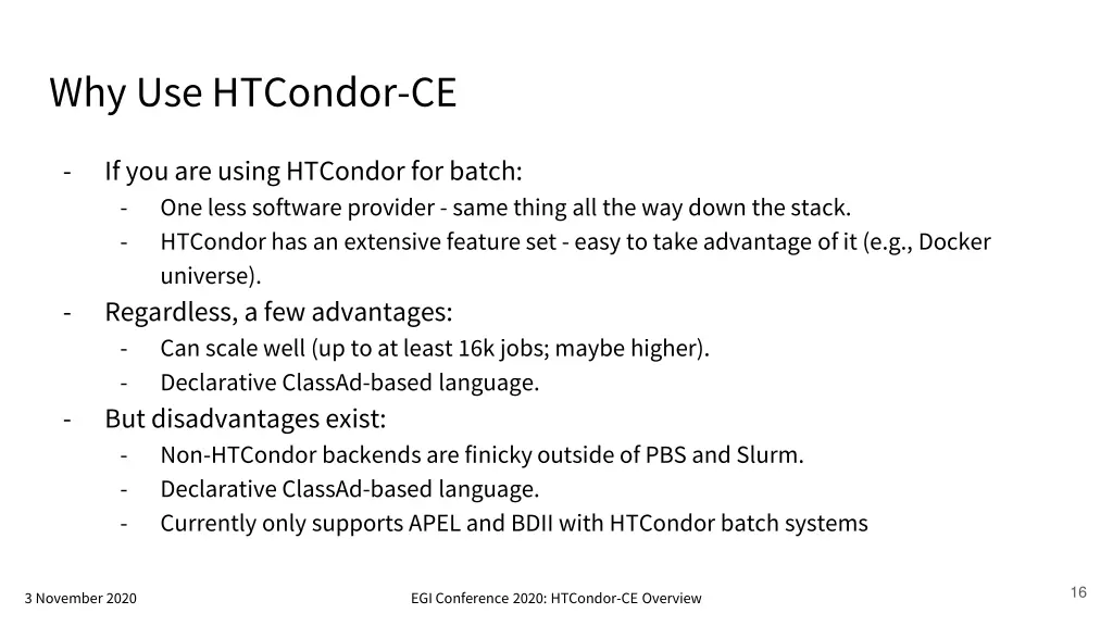 why use htcondor ce