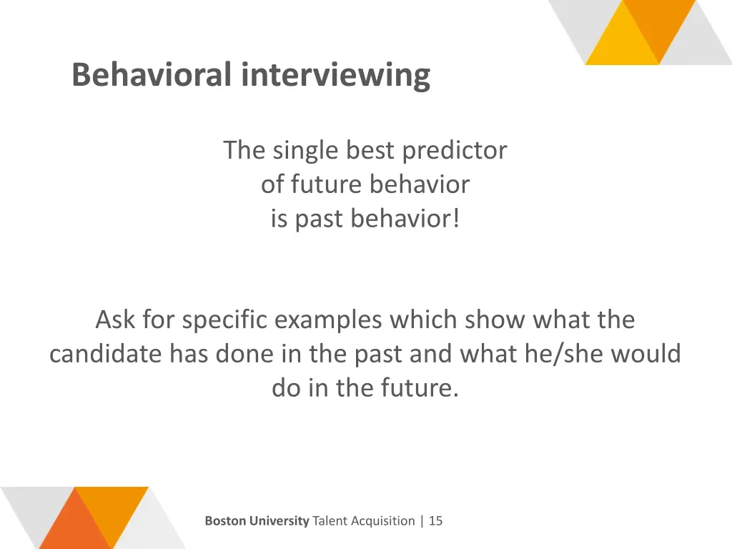behavioral interviewing