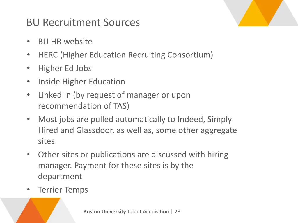bu recruitment sources
