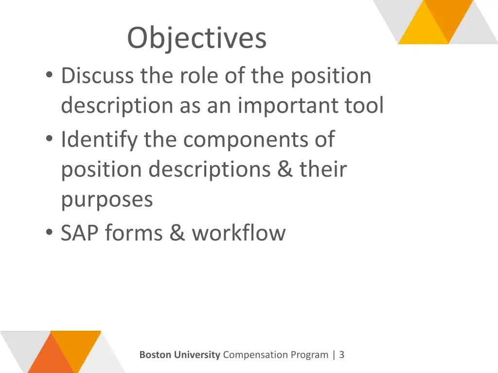 objectives