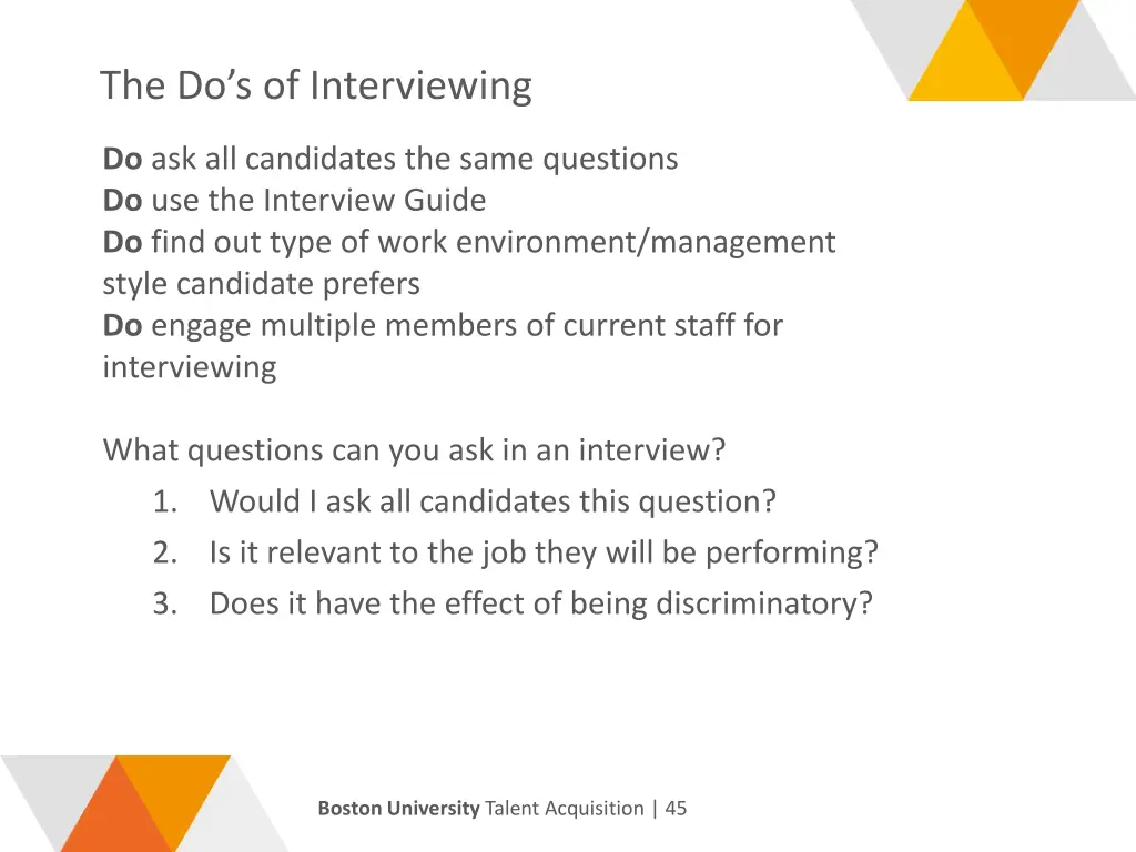 the do s of interviewing