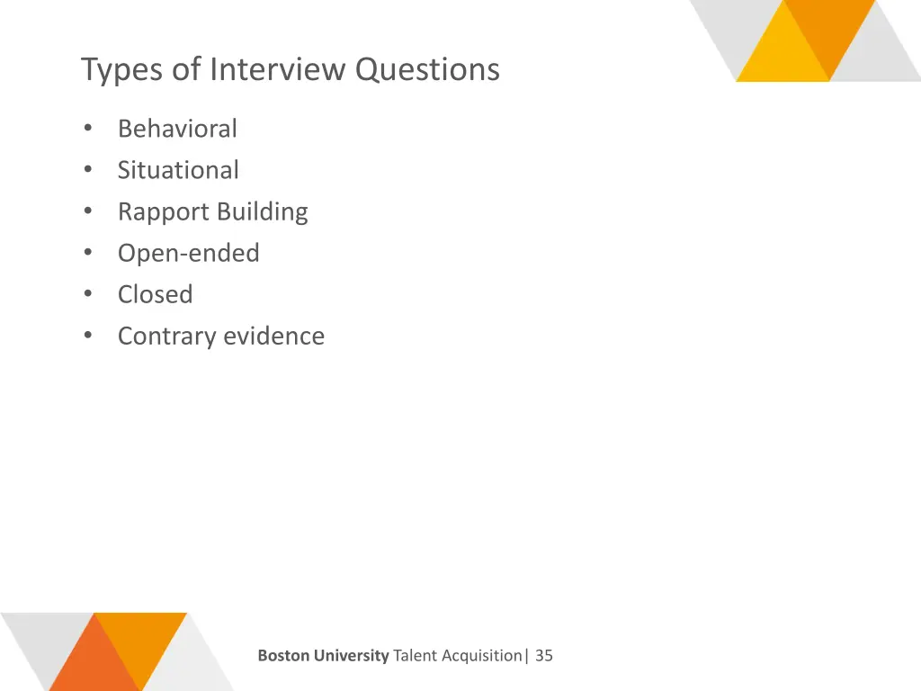 types of interview questions