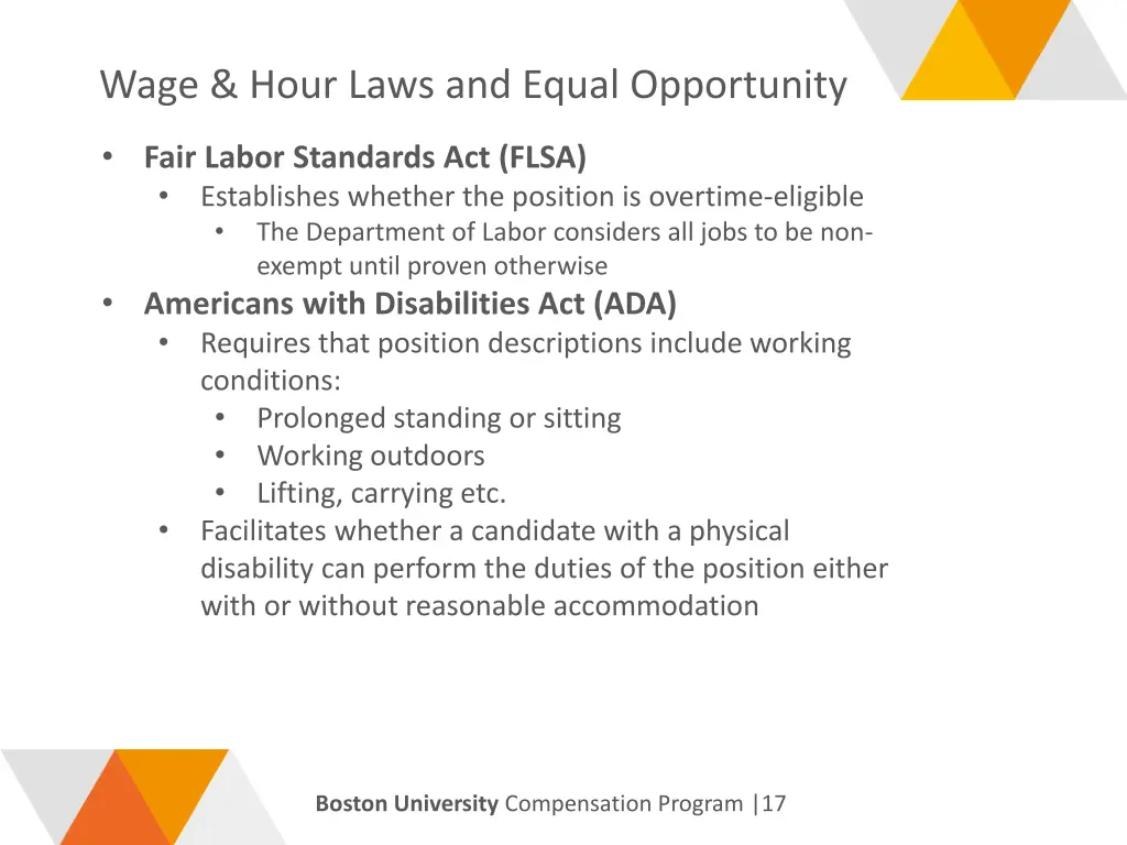 wage hour laws and equal opportunity