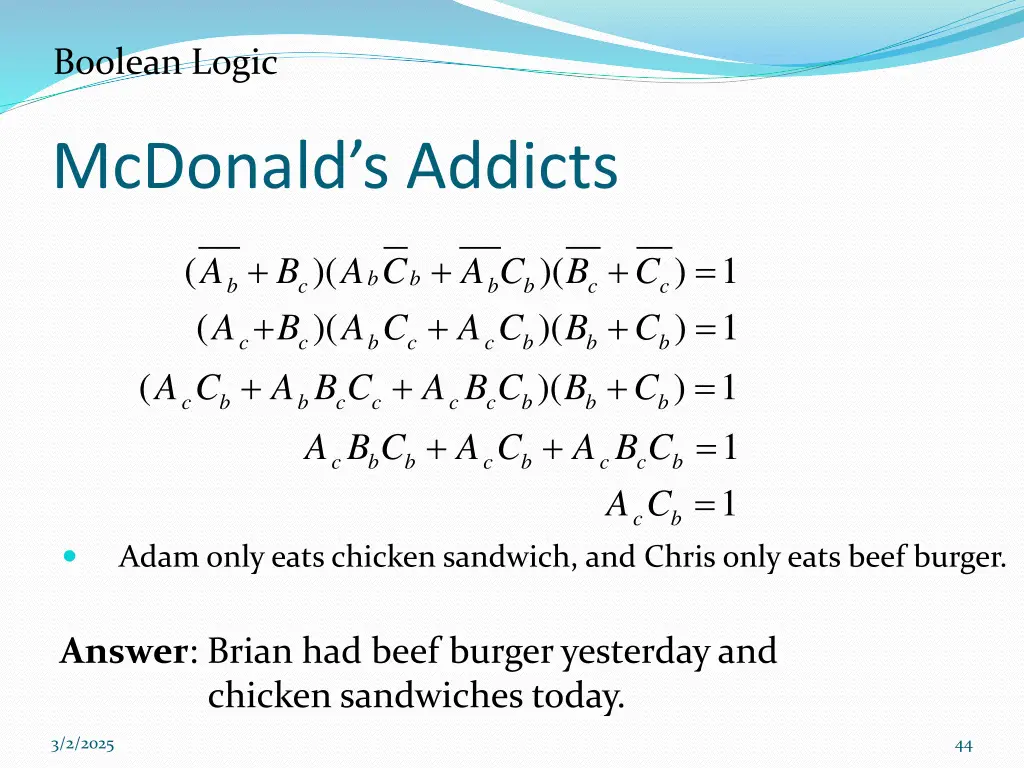 boolean logic 12