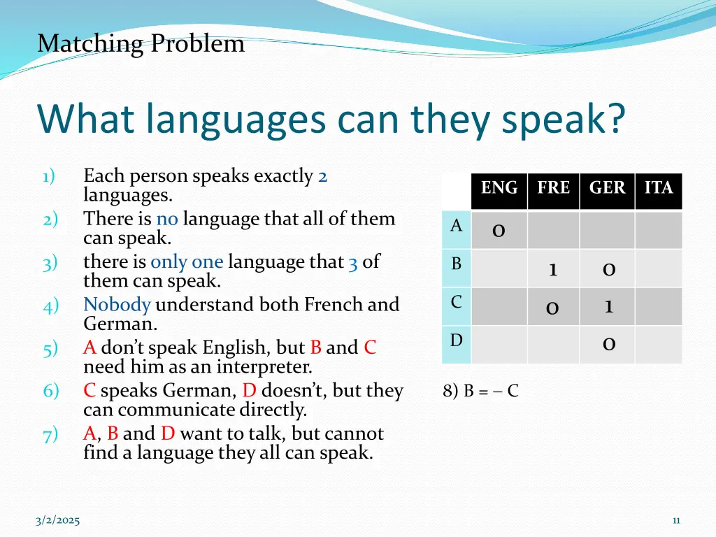 matching problem 3