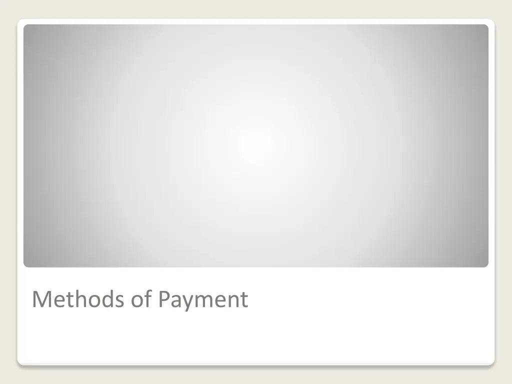 methods of payment