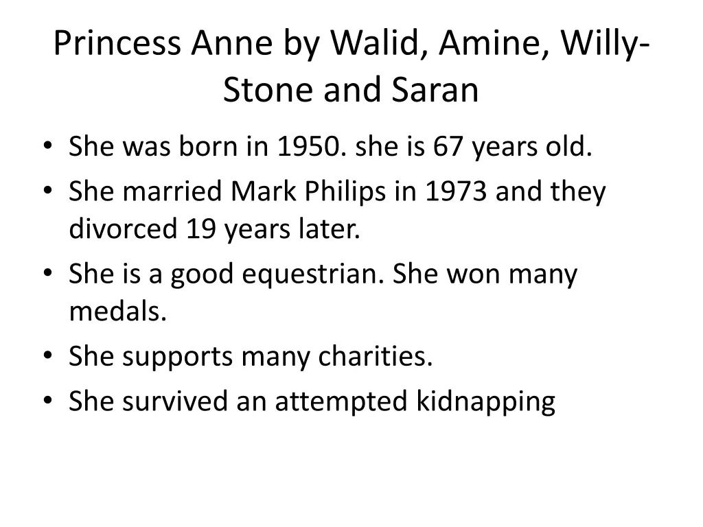 princess anne by walid amine willy stone and saran