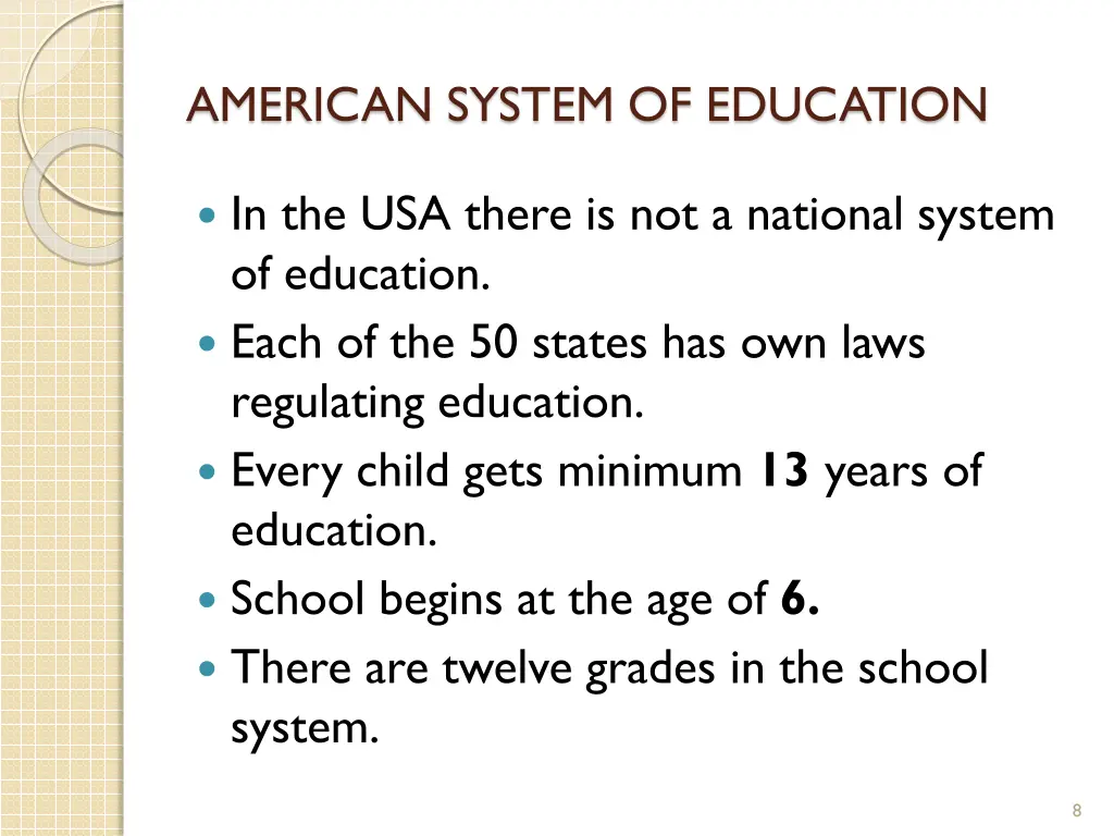 american system of education