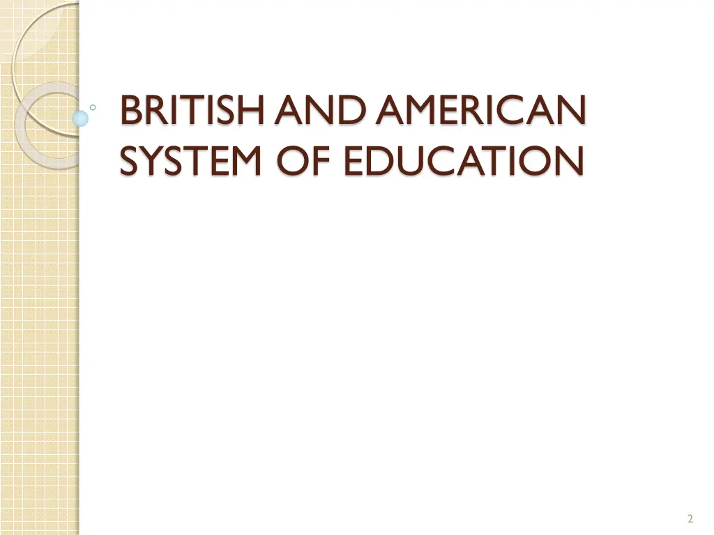 british and american system of education