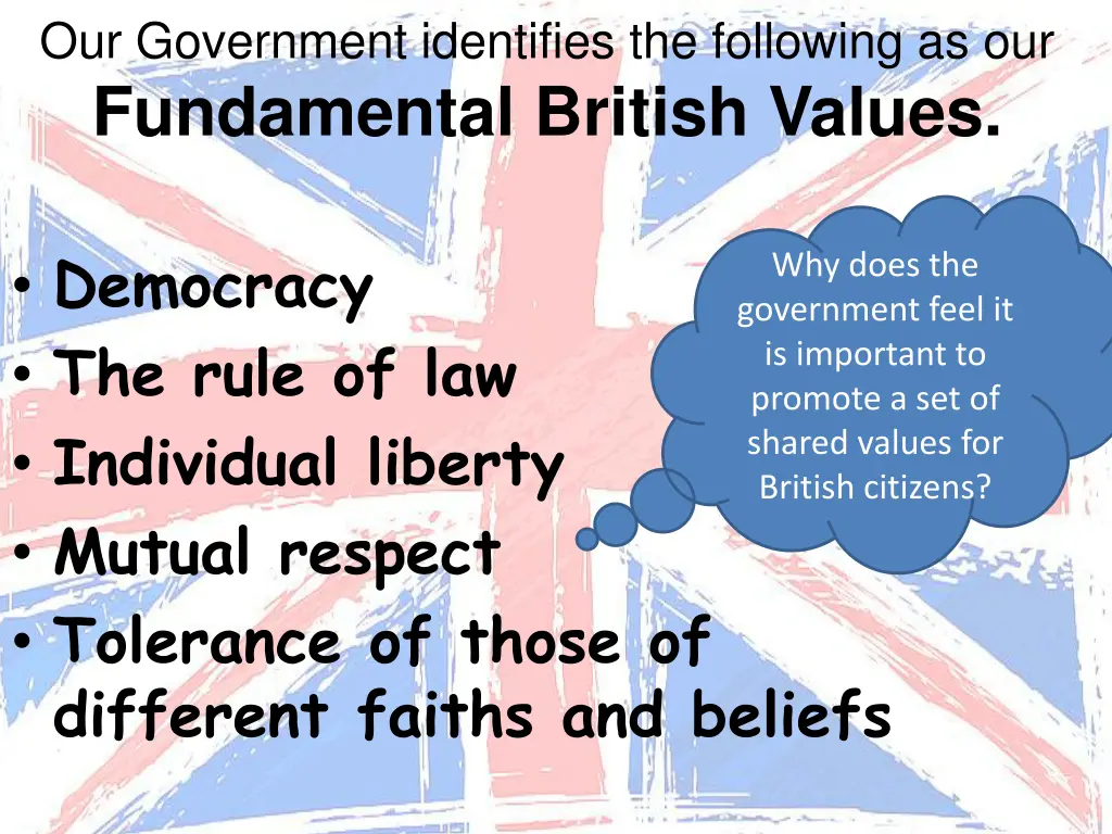 our government identifies the following