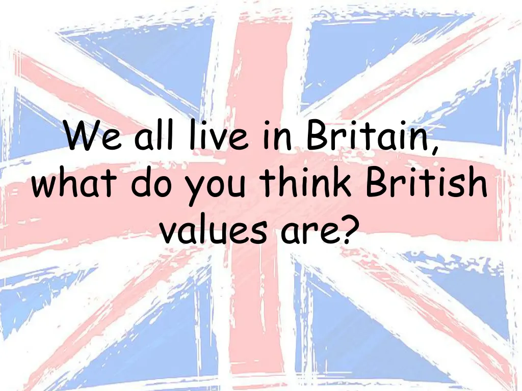 we all live in britain what do you think british
