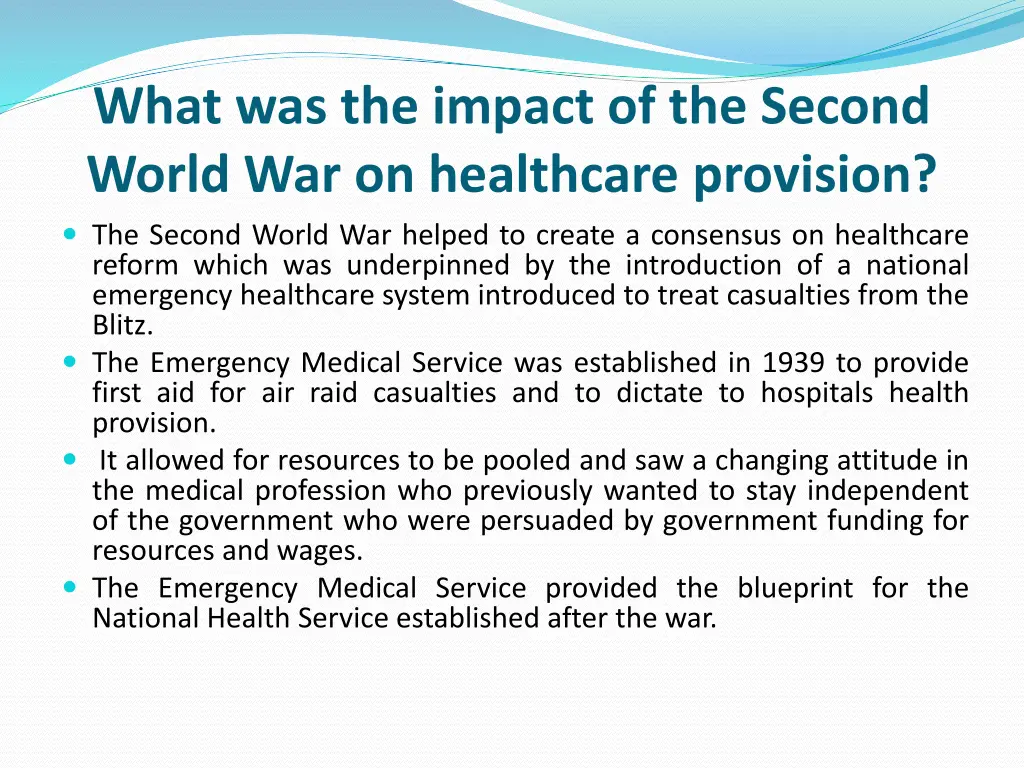 what was the impact of the second world