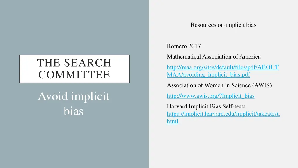 resources on implicit bias