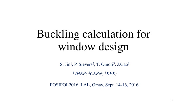 buckling calculation for window design