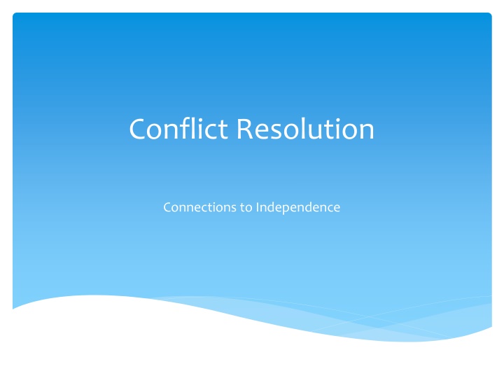 conflict resolution